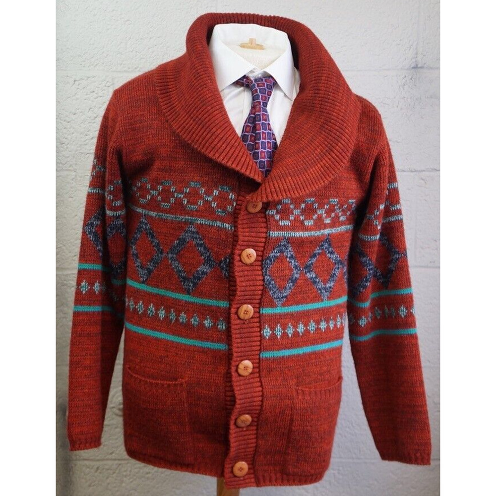 Rare Vintage Orlon Campus Sweater Cardigan Size Medium Virigin Acrylic